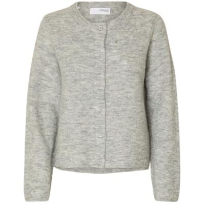SELECTED FEMME Slflulu New Ls stickad kofta Noos, Ljusgrå melange, M SELECTED FEMME Slflulu New Ls stickad kofta Noos, Ljusgrå melange, M