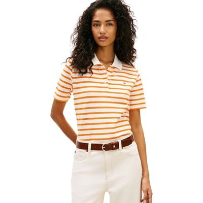 Tommy Hilfiger dam 1985 Reg Pique Polo Ss Ww0Ww43224, vit, XS Tommy Hilfiger dam 1985 Reg Pique Polo Ss Ww0Ww43224, vit, XS