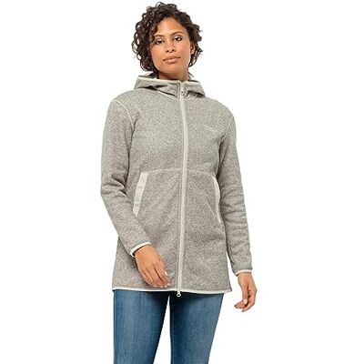 Jack Wolfskin Tannenspur kappa W fleecejacka, bomull, vit, s dam, Bomullsvit, S Jack Wolfskin Tannenspur kappa W fleecejacka, bomull, vit, s dam, Bomullsvit, S
