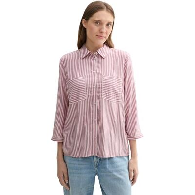 TOM TAILOR damblus, 35906 – rosa vit tunn remsa, 44 TOM TAILOR damblus, 35906 – rosa vit tunn remsa, 44