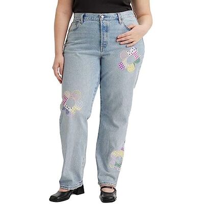 Levi's dam plus storlek 501® jeans för kvinnor rak passform, Fresh As A Daisy Lb, M Levi's dam plus storlek 501® jeans för kvinnor rak passform, Fresh As A Daisy Lb, M