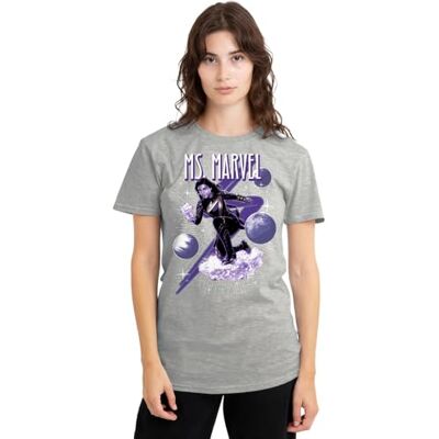 Marvel Studios The s Cosmic Ms dam t-shirt, atletisk ljung, liten, Atletisk Heather, S Marvel Studios The s Cosmic Ms dam t-shirt, atletisk ljung, liten, Atletisk Heather, S