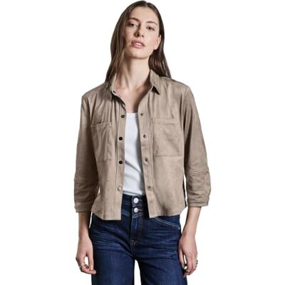 Street One velour look blus, Drivved beige, 42 Street One velour look blus, Drivved beige, 42