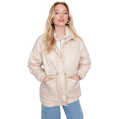 Trendyol Vinterjacka – beige – puffert, BEIgE, M Trendyol Vinterjacka – beige – puffert, BEIgE, M