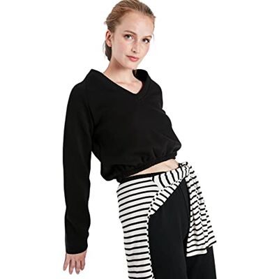 Trendyol V-ringad vanlig sweatshirt, svart, XL, Svart Trendyol V-ringad vanlig sweatshirt, svart, XL, Svart