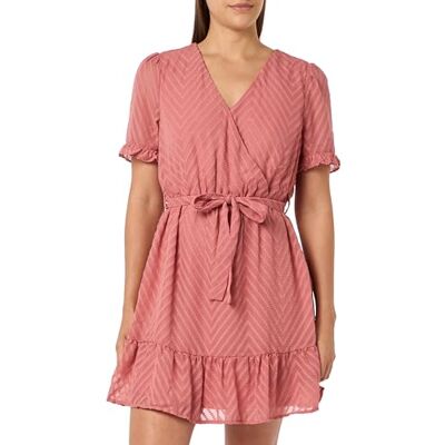 Vila dam Vimichelle S/S Belted Short Dress/Ka Sommarklänning Vila dam Vimichelle S/S Belted Short Dress/Ka Sommarklänning