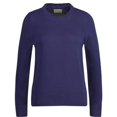 GANT Classic bomull C-hals, Dusty Navy, M GANT Classic bomull C-hals, Dusty Navy, M