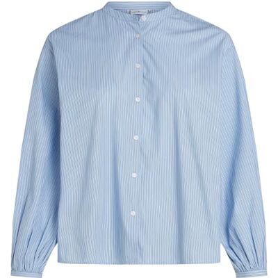 Tommy Hilfiger kvinnors CRV CTN V-ringad ballong LS blus WW0WW44272 L/S blusar, murgröna STP/kärl blå, 48, Blå (murgröna Stp/kärl blå), 48 Tommy Hilfiger kvinnors CRV CTN V-ringad ballong LS blus WW0WW44272 L/S blusar, murgröna STP/kärl blå, 48, Blå (murgröna Stp/kärl blå), 48