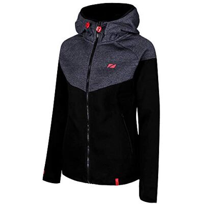 ZONE3 dam cotton casual huvtröja pojkar, svart/grå/cora, storlek S ZONE3 dam cotton casual huvtröja pojkar, svart/grå/cora, storlek S