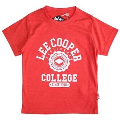 Lee Cooper Pojke T-shirt kortärmad topp bomull, polyester röd 12 år, Färg: röd, 12 �r Lee Cooper Pojke T-shirt kortärmad topp bomull, polyester röd 12 år, Färg: röd, 12 �r