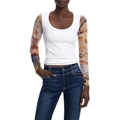 Desigual TS_Amara, 1001 rå, XS, Vit, XS Desigual TS_Amara, 1001 rå, XS, Vit, XS