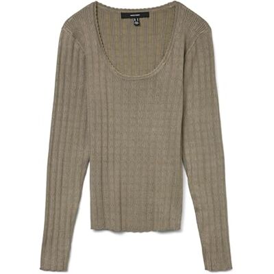 VERO MODA Vmwillow Pointelle Ls U-NCK tröja Boo, Sjöjungfru, XL VERO MODA Vmwillow Pointelle Ls U-NCK tröja Boo, Sjöjungfru, XL