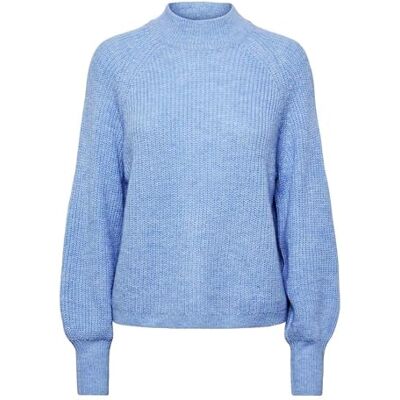 PIECES Bestseller A/S Dam Pcnatalee Ls O-neck Knit Noos Bc tröja, Luftig blå, XS PIECES Bestseller A/S Dam Pcnatalee Ls O-neck Knit Noos Bc tröja, Luftig blå, XS