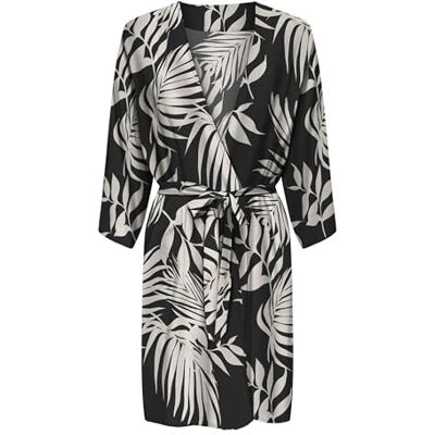 ONLY Onlnova Life Vis 3/4 Zula Kimono AOP Cs, svart, XL ONLY Onlnova Life Vis 3/4 Zula Kimono AOP Cs, svart, XL