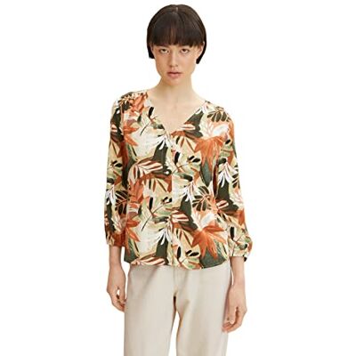TOM TAILOR Damer Tunika blus med heltäckande tryck 1031256, 29549 Colorful Summerly Design, 32 TOM TAILOR Damer Tunika blus med heltäckande tryck 1031256, 29549 Colorful Summerly Design, 32