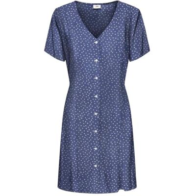 JDY starsezen Life S/S skjortklänning WVN dia, Blå indigo, XL JDY starsezen Life S/S skjortklänning WVN dia, Blå indigo, XL