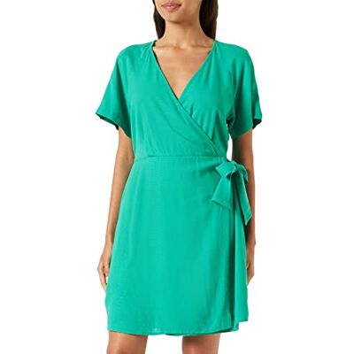 VERO MODA Vmmymilo Ss Wide Wrap Short Dress WVN Ga omlottklänning, Ljusgrön, S VERO MODA Vmmymilo Ss Wide Wrap Short Dress WVN Ga omlottklänning, Ljusgrön, S