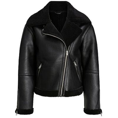 JJXX Bestseller A/S Dam JXLEE Aviator Faux Shearling JKT OTW SN jacka, svart, M, Schwarz, M JJXX Bestseller A/S Dam JXLEE Aviator Faux Shearling JKT OTW SN jacka, svart, M, Schwarz, M