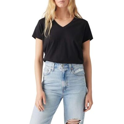 Levi's Dam boxy v-neck T-shirt, Kaviar, M Levi's Dam boxy v-neck T-shirt, Kaviar, M