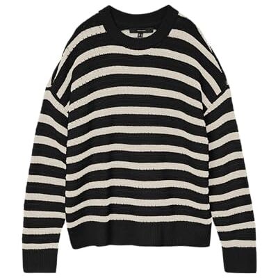 VERO MODA Vmcalla Ls O-hals tröja Noos, svart, XL VERO MODA Vmcalla Ls O-hals tröja Noos, svart, XL