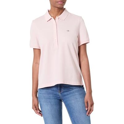 GANT Reg Shield Ss Pique Polo pikétröja för kvinnor, Rosa, S GANT Reg Shield Ss Pique Polo pikétröja för kvinnor, Rosa, S