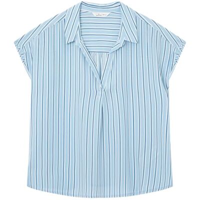 Springfield Tryckt Viscose kort ärm blouse, Vit, 36 Springfield Tryckt Viscose kort ärm blouse, Vit, 36