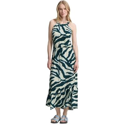 TOM TAILOR damklänning, 38068 – Abstrakt Teal Zebra tryck, 46 TOM TAILOR damklänning, 38068 – Abstrakt Teal Zebra tryck, 46