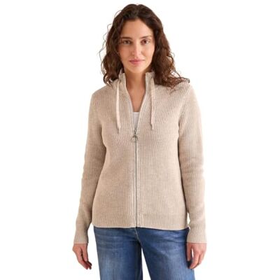 Cecil Mouliné cardigan, Sandy ökenbeige, XXL Cecil Mouliné cardigan, Sandy ökenbeige, XXL