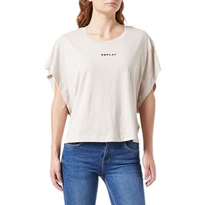 Replay Dam W3685 T-shirt, 984 sand, S Replay Dam W3685 T-shirt, 984 sand, S
