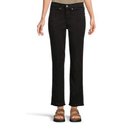 Levi's Klassiska raka jeans för kvinnor, Mjuk svart, 26W / 30L Levi's Klassiska raka jeans för kvinnor, Mjuk svart, 26W / 30L