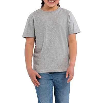 HRM Kid's Luxury rund hals T-shirt – Fair Trade T-shirt pojkar och flickor med rund hals, 160 g/m² – tillverkad av 100% ekologisk bomull, Gråmelerad, 158 HRM Kid's Luxury rund hals T-shirt – Fair Trade T-shirt pojkar och flickor med rund hals, 160 g/m² – tillverkad av 100% ekologisk bomull, Gråmelerad, 158