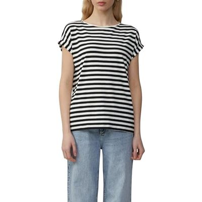 QS Löst skuren t-shirt av modalmix, svart, XXL QS Löst skuren t-shirt av modalmix, svart, XXL