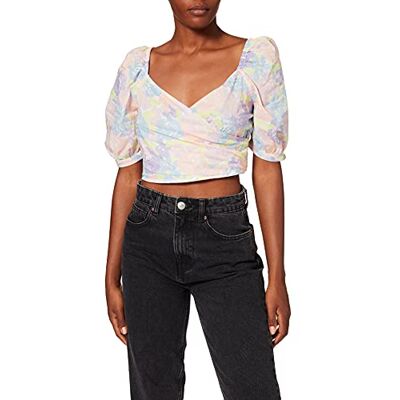 NA-KD damer puffärm wrap blus, Blomtryck, 38 NA-KD damer puffärm wrap blus, Blomtryck, 38