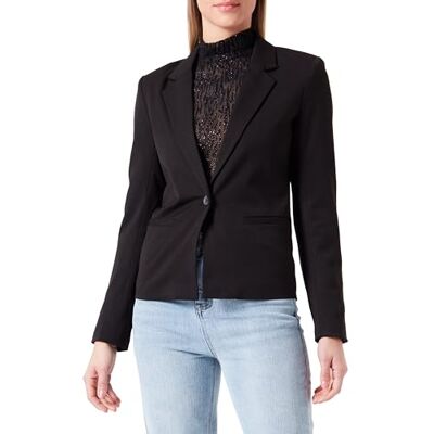 Object Dam Objlisa L/S Button Blazer Noos kort blazer, svart, 40 Object Dam Objlisa L/S Button Blazer Noos kort blazer, svart, 40