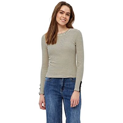 DESIRES Dam Jamela långärmad T-shirt, 0011s Gardenia Stripe, XS DESIRES Dam Jamela långärmad T-shirt, 0011s Gardenia Stripe, XS