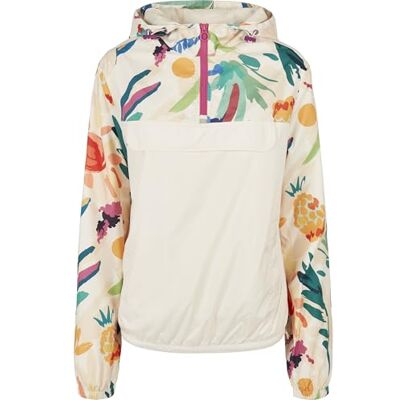 Urban Classics Kvinnors damer blandad dragjacka jacka, vit sandfrukt, 4XL Urban Classics Kvinnors damer blandad dragjacka jacka, vit sandfrukt, 4XL