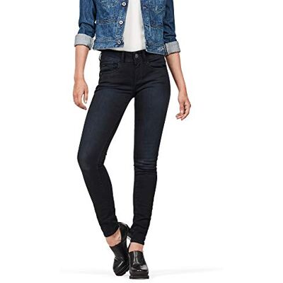 G-STAR RAW dam Jeans Lynn Mid Waist Skinny, Blå (Dk Aged Rinsed 8971-9753), 24W / 32L G-STAR RAW dam Jeans Lynn Mid Waist Skinny, Blå (Dk Aged Rinsed 8971-9753), 24W / 32L
