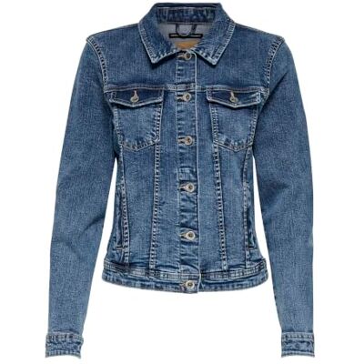 ONLY dam Denim jacka Onltia Dnm Jacka Bb Mb Bex02 Noos, Blå (medium blå denim), 36 ONLY dam Denim jacka Onltia Dnm Jacka Bb Mb Bex02 Noos, Blå (medium blå denim), 36