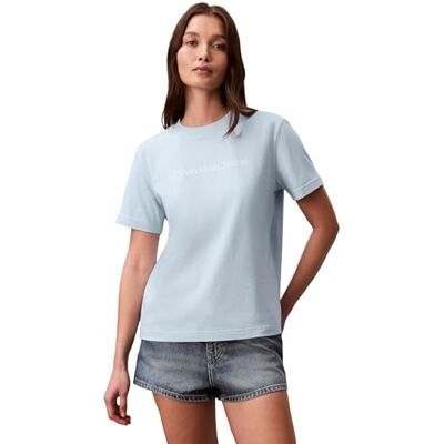 Calvin dam A- Inst. Logo klassisk t-shirt Ss Lv047C912G grafiska t-shirts, blå, XXS Calvin dam A- Inst. Logo klassisk t-shirt Ss Lv047C912G grafiska t-shirts, blå, XXS