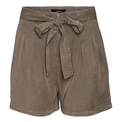 VERO MODA Dam korta tygbyxor casual sommar chinos hot pants lätt tyg med knytbälte VMMIA, Bungysnöre, S VERO MODA Dam korta tygbyxor casual sommar chinos hot pants lätt tyg med knytbälte VMMIA, Bungysnöre, S
