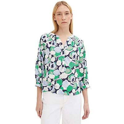 TOM TAILOR Damer Blus 1035880, 31572 Green Flower Design, 34 TOM TAILOR Damer Blus 1035880, 31572 Green Flower Design, 34
