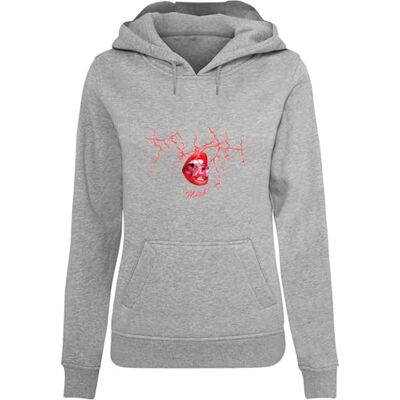 Tee Damhuvtröja Muah Hoody, avslappnad huvtröja med framtryck, normal passform, storlekar XS – 5XL, Grå ljung, M Tee Damhuvtröja Muah Hoody, avslappnad huvtröja med framtryck, normal passform, storlekar XS – 5XL, Grå ljung, M