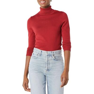 Amazon Essentials dam klassisk passform lätt långärmad polotröja (finns i plusstorlek), mörkröd, XX-Large Amazon Essentials dam klassisk passform lätt långärmad polotröja (finns i plusstorlek), mörkröd, XX-Large