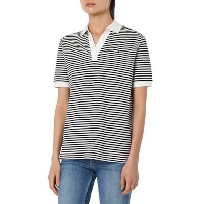 Tommy Hilfiger dam RLX öppen placket Lyocell Polo Ss S/S pikétröjor, vit, XL, Mini Stp ökenhimmel/vit, XL Tommy Hilfiger dam RLX öppen placket Lyocell Polo Ss S/S pikétröjor, vit, XL, Mini Stp ökenhimmel/vit, XL