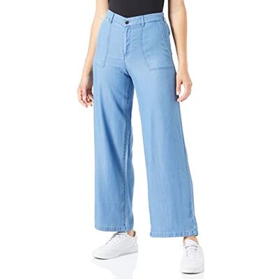 VERO MODA Dam VMHARPER MR breda byxor, medium blå denim, XS/32, Mellanblå denim, 32W x 32L VERO MODA Dam VMHARPER MR breda byxor, medium blå denim, XS/32, Mellanblå denim, 32W x 32L