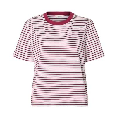 SELECTED WOMEN SELECTED Kvinnor Slfessential Ss Striped Boxy Tee Noos, Anemon, M SELECTED WOMEN SELECTED Kvinnor Slfessential Ss Striped Boxy Tee Noos, Anemon, M