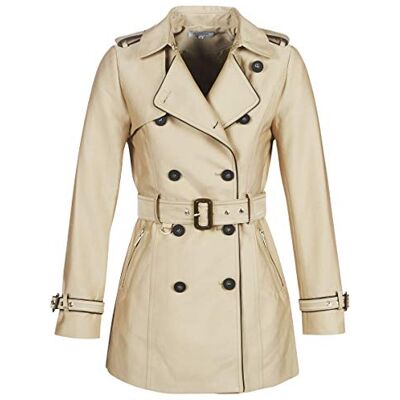 Morgan Dam trenchcoat lång piping PU 192-GALA.N stor bit T40, Beige färg, 38 Morgan Dam trenchcoat lång piping PU 192-GALA.N stor bit T40, Beige färg, 38