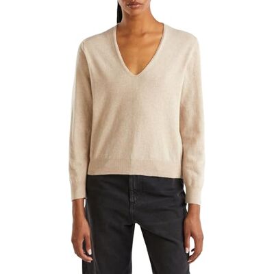 United V-ringad, M/L, Beige, M United V-ringad, M/L, Beige, M