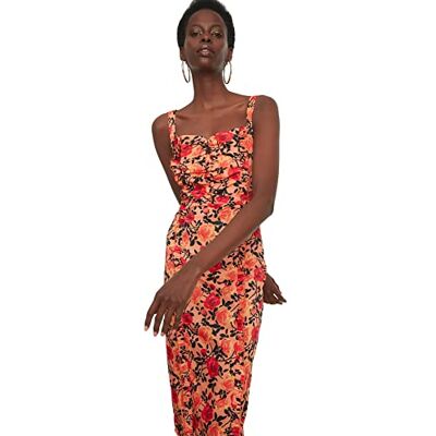 Trendyol Klänning Kvinnor Maxiklänning Bodycon, Mycket färgstark, 38 Trendyol Klänning Kvinnor Maxiklänning Bodycon, Mycket färgstark, 38