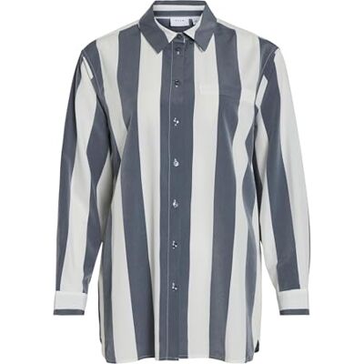 Vila Vidancy L/S lång skjorta/Pb, Marinblazer/ränder: molndansare, 34 Vila Vidancy L/S lång skjorta/Pb, Marinblazer/ränder: molndansare, 34